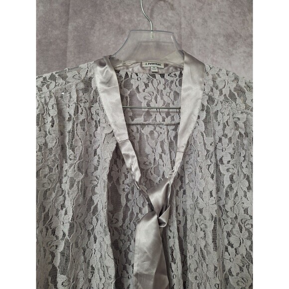 J. Peterman Silver Necktie Lace Jacket Womens Sz 12 Victorian Fairycore Dainty - Picture 6 of 12